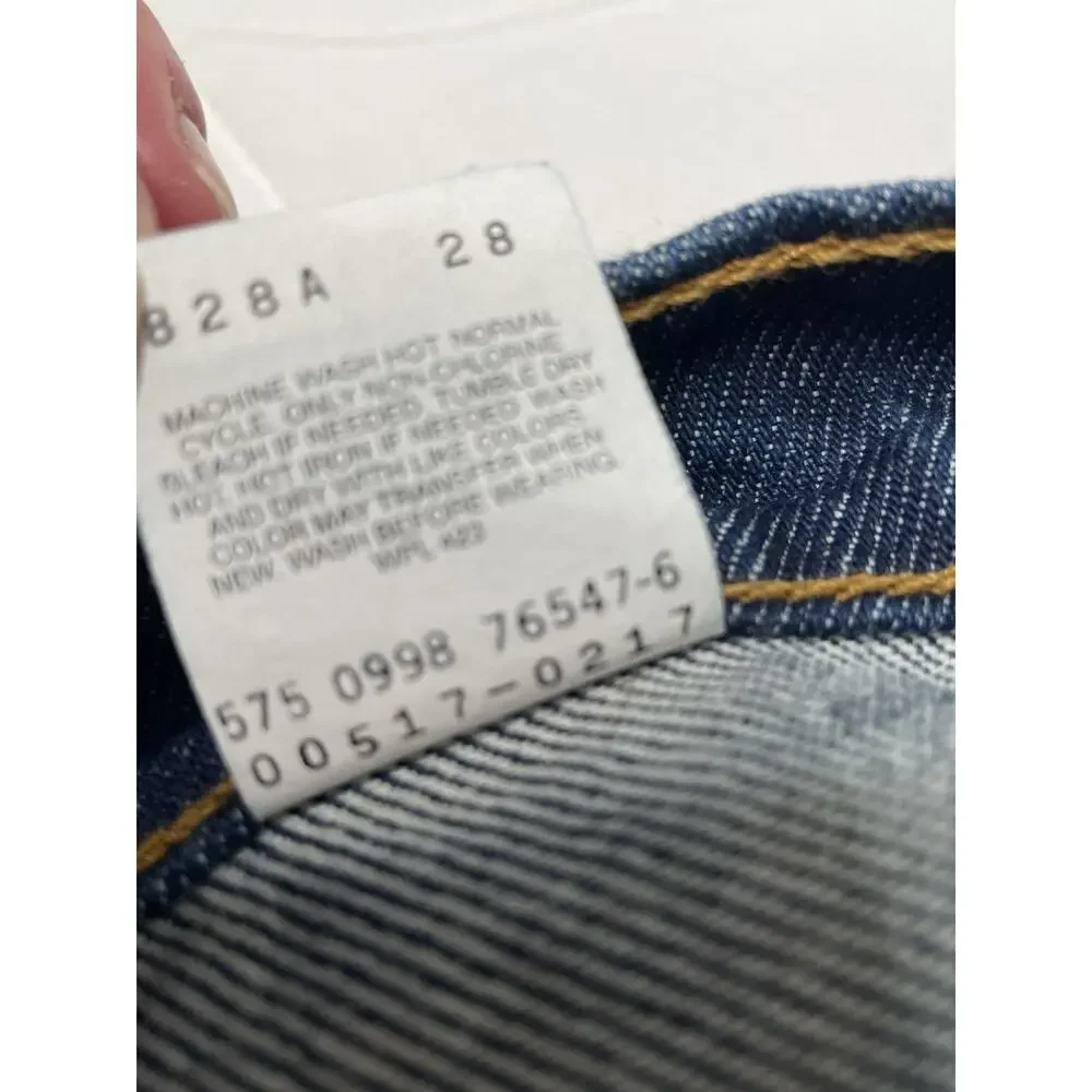 Vintage USA Made Levi's 517 Boot Cut Jeans Men's W34 L31 Actual 28 Blue Red Tab